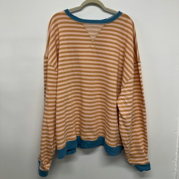 Free People Classic Striped Crewneck Latte Combo Medium*Retired (NEW $98) - Picture 4 of 8